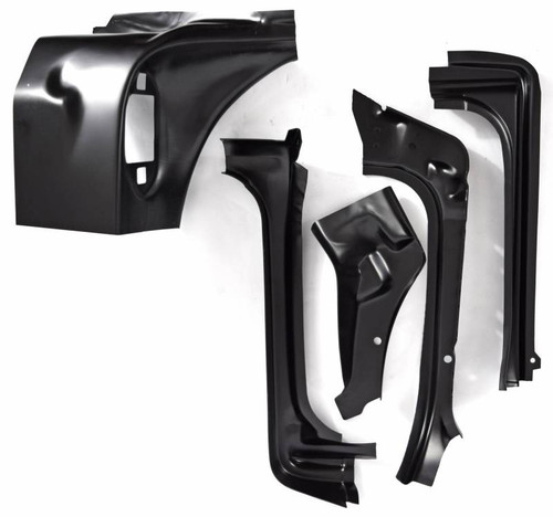 1955-56 Chevy Convertible Left Windshield Pillar/Upper Hinge Area Repair Kit