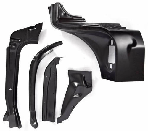 1957 Chevy Convertible Right Windshield Pillar/Upper Hinge Area Repair Kit