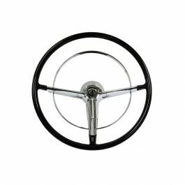 1955-56 Chevy Bel Air Black 16" Steering Wheel Kit Complete