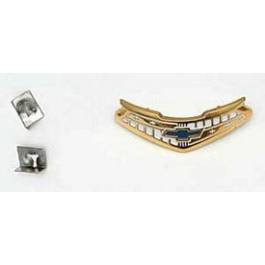 1955-56 Chevy Bel Air 6-Cylinder Gold Horn Cap Emblem