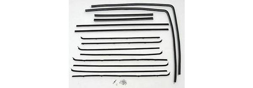 1955-57 Chevy 2-Door Station Wagon Side Glass Fuzzy Channel Kit