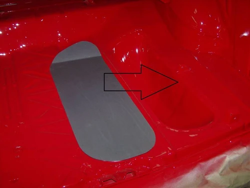 1955-57 Chevy Non-Wagon Spare Tire Well Delete Panel