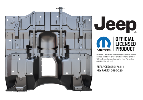 1987-1995 Jeep YJ WRANGLER FULL CAB FLOOR ASSEMBLY WITH ALL SUPPORTS