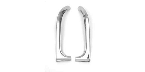 1955-57 Chevy Convertible Outer Vertical Windshield "A-Pillar" Stainless Moldings Pair