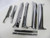 1956-57 Chevy Convertible 8-Piece Vent Window Area Restored Stainless Steel Set