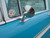 1955-57 Chevy Chrome Outside Door Mirror With Wide Angle Glass