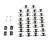 1955-57 Chevy 210 2-Door Sedan Beltline Stainless Steel Molding Clip Set