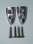1955-57 Chevy 2-Door Sedan & Station Wagon Chrome Grab Strap Bezels Pair