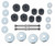 1955-57 Chevy Front Motor Mount Studs, Washers & Rubber Set