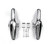 1957 Chevy Chrome Rear Bumper Accessory Guards Pair
