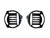 1957 Chevy Fresh Air Vent Grilles Pair
