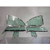 1955-57 Chevy 2-Door Hardtop 6-Piece Side Glass Chrome Frames Installed With Clear Glass