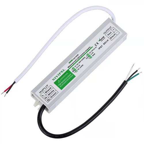 LED Driver 60W 24V, Waterproof IP67 Power Supply, Transformer for Strip Lights, Constant Voltage Products