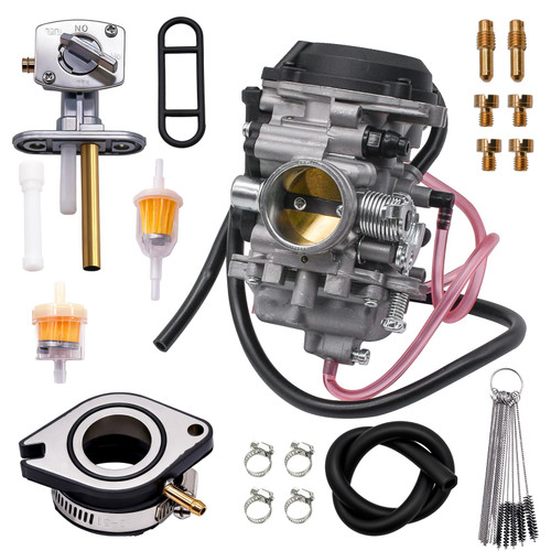 JDLLONG TTR225 Carburetor for Yamaha TTR 225 1999 2000 2001 2002 2003 2004 Carb Assembly 5FG-14901-00-00 with Fuel Switch Valve Petcock