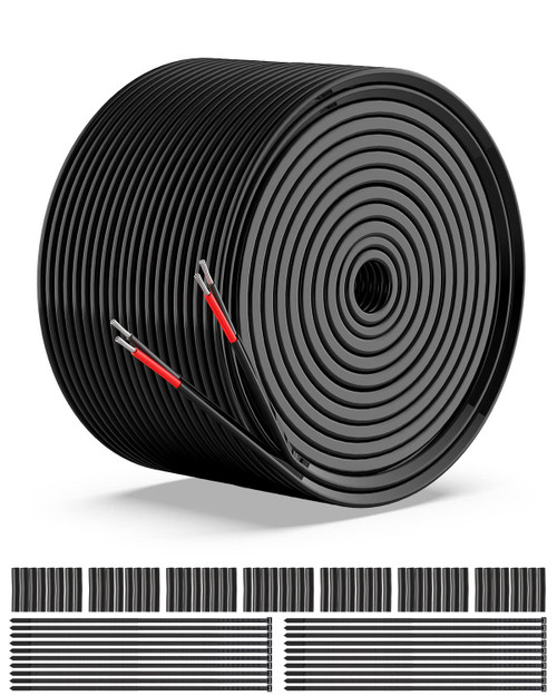 NAOEVO 16 Gauge Wire 2 Conductor, 16 Gauge Automotive Wire 12V Cable, 100FT