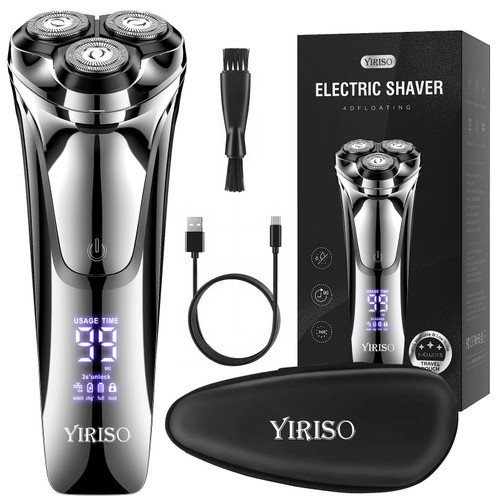 YIRISO Electric Razor for Men, 9000 RPM Smooth Rotary Shaver