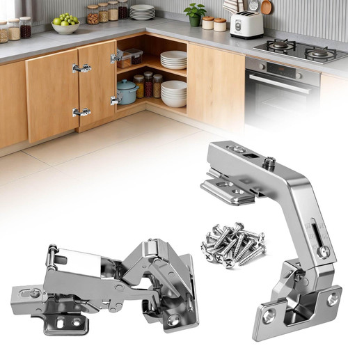 Corner Cabinet Hinge 180°&135° Soft Close for Lazy Susan Bifold Doors, 4P