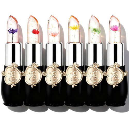 6 PCS Flower Lipsticks Gift Set, Color Change Lip Goss for Girls amd Women