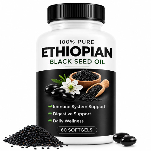 Ovela Ethiopian Black Seed Oil Capsules - 4.64% Thymoquinone, 60 Count
