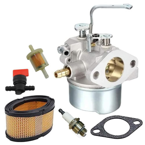 640260 Carburetor for Tecumseh 640260 640260A 640260B 640269 632689 HM80 HM85 HM90 HM100 LH318XA LH358XA 8hp -10hp Tecumseh Engine Coleman Craftsman Generator Carb with Air Filter Spark Plug kit
