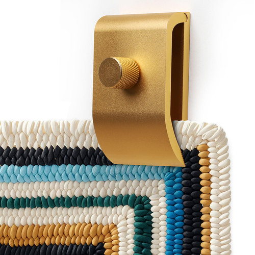TKGKHK Tapestry Hanger, 4pcs Quilt Hangers for Wall for Display, Aluminium Blanket Clamps, Carpet Rug Display Rug Hook for Wall Hangings (Gold)