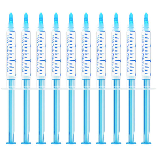 EZGO 10 Pack Teeth Whitening Gel Refills 22% Bleaching Gel, No Sensitive Teeth Whitener, Great for Sensitive Tooth Whitening, Carbamide Peroxide Teeth Whitening Gel, Mint Flavor (10X 3ML)