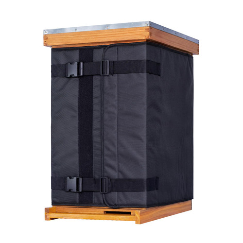 MayBee Winter Bee Hive Wrap for 10 and 8 Frame Beehives, 600D Oxford Cloth Adjustable Beehive Wrap for 2 Deep Hives with 1 Medium Hive Box, Lightweight, Reusable,76.8" x 24.8"