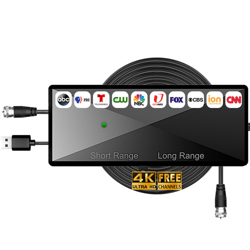 2026 TV Antenna Amplifier Signal Booster, High Gain Digital HDTV Antenna Booster, TV Signal Amplifier for Indoor & Outdoor Antennas, Low Noise UHF/VHF Reception, USB Powered, Smart TV Compatible