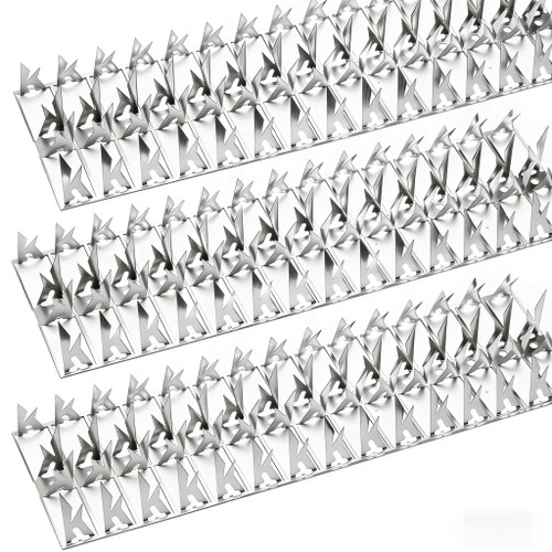 Puthpy 5 Pack Stainless Steel Squirrel Spikes for Bird Feeder, 5 FT Squirrel Spikes for Bird Feeder Pole, Keep Squirrels, Raccoon Away, for Wall Fence Garden Roof Yard, Easy to Install