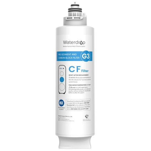 Waterdrop G3-N1CF Filter, Replacement for G3-W & G3P600 & G3P800 RO System