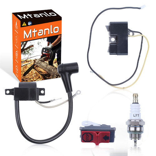 Mtanlo Ignition Coil Module Kit for Husqvarna 266XP 266SE 51 55 61 66 162 266 Jonsered 630 670 Chainsaw 501546201 501517201 501516201 501617201