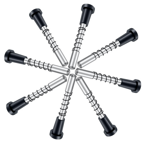 Ceoighe 50 Pack Window Screen Plunger Latches with Caps Black