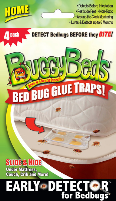 BuggyBeds Bed Bug Glue Traps, 4 Counts