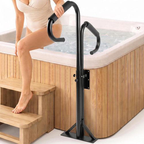 Two Way Hot Tub Handrails, Black, 31"-61" Adjustable