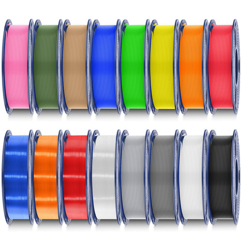 SUNLU 16 Color PLA Filament Bundle Multicolor, 0.25kg per Spool, Total 4KG