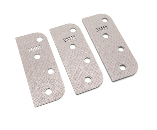 Door Hinge Shims (Set of 3) Hinge Spacer for Interior and Exterior Door Alignment - for 3.5", 4" and 4.5" Standard Hinges (Combo 1EA 1mm, 2mm, 3mm, Gray, 4-inch)