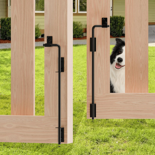 18 Inch Cane Bolt Gate Drop Rod, Square Heavy Duty Steel, 2 Pack