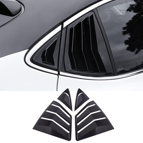 Rifoda for New Camry Window Louvers Air Vent Scoop Shades Cover Blinds Fit for Toyota Camry 2025 2026 Rear Side Window Louvers Decoration Trims ABS Material 2PCS (Bright Black)