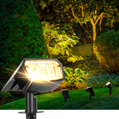 AUDERWIN Solar Spot Lights Outdoor Waterproof, 10 Pack, Warm White