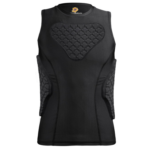 HAIYUE Youth Baseball Chest Rib Protector Softball Padded Compression Shirt Catcher Heart Sternum Guard for Football Boy