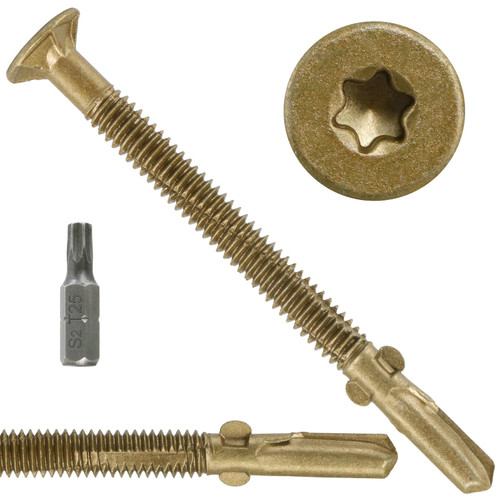 #10 x 2 Self-Tapping Trailer Deck Screws,511PcsT25 Star Bits Screws