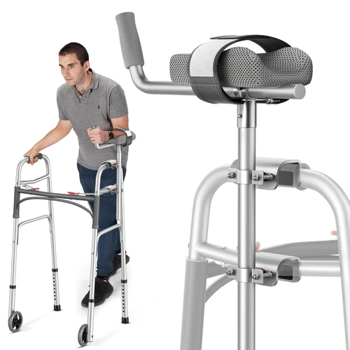 HIUMTREE Adjustable Walker Platform Attachment with Padded Armrests