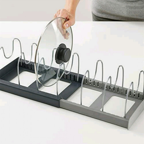 Adjustable Expandable Kitchen Drawer Organizer for Pots, Pans, Lids and Baking Trays