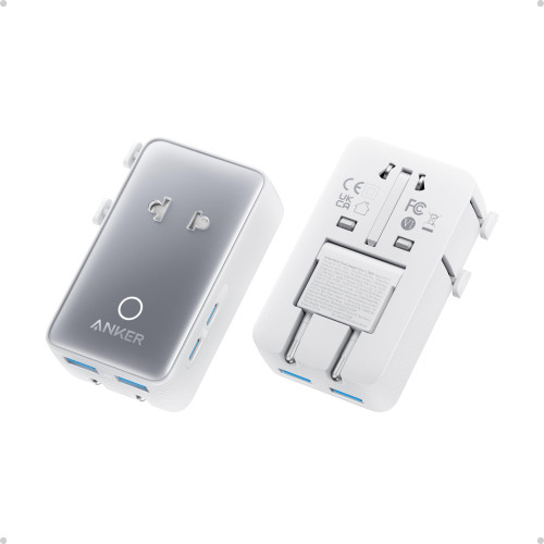 Anker Nano Travel Adapter (1-Pack), 2 USB-C Universal Charger, 20W