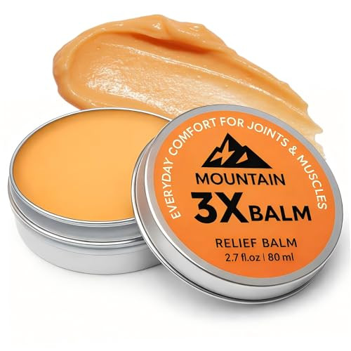 3X Relief Balm, 3X Relief Balms for Joint, Knee, Foot & Back, with Organic Arnica & Camphor - Soothing Care Ointment, Fast Absorbing, Non-Greasy Formula, 2.7fl oz (1)