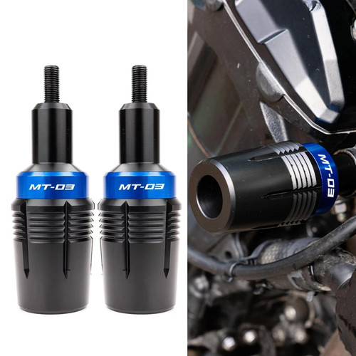 For MT-03 MT03 mt03 2026 2025 2024 2023-2014 New accessories motorcycle frame slider anti-fall device anti-collision device anti-fall ball (blue)