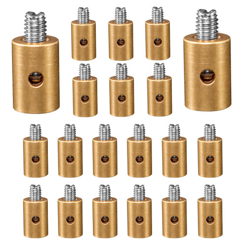 MCSDFN 20PCS Solderless Cable Nipples Universal 6mm Throttle & Brake Cable Ends Solderless Throttle Cable Nipple Accessories for Car Motorcycle Bicycle
