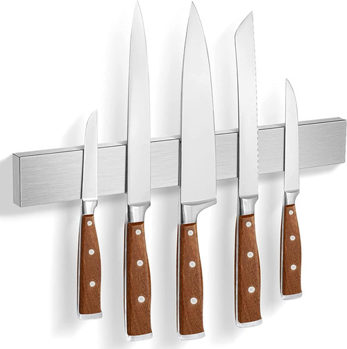 Magnetic Knife Holder for Wall 24 Inch Knife Magnetic Strip Refrigerator Knife Magnet Bar Wall Mount Knife Rack for RV Kitchen Utensil Holder Metal Tool Holder Knife Block