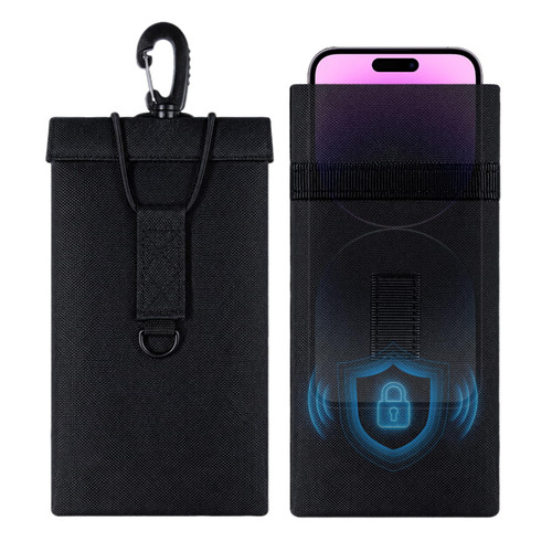 LAZYSEAL Faraday Bags for Phones & Car Keys, Large, 2 Pack, Black