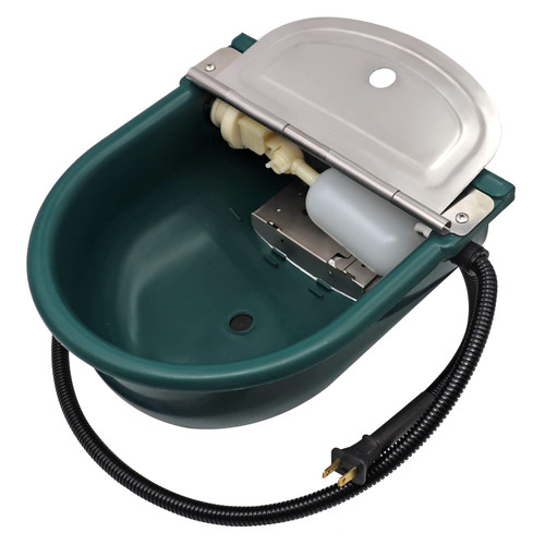 Automatic Heated Dog Water Bowl Outdoor Large Breed with Float Valve